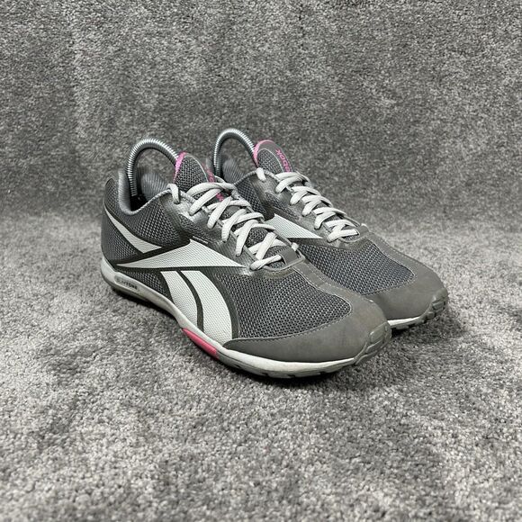 Reebok SlimTone J84822 Women’s Size 7.5 Gray Smooth Fit Training Shoes Used - Picture 4 of 13